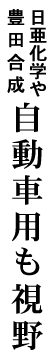 日亜化学や豊田合成 自動車用も視野